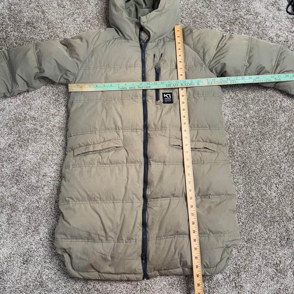 Kari Traa Puffer Parka Jacket Womens Large Green Good Long Hooded Quilted Coat - Picture 6 of 10